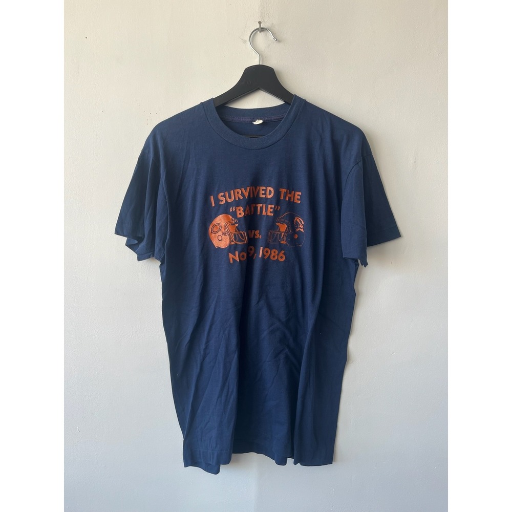 Vintage Chicago‎ Bears Buccaneers I Survived The Battle Shirt Football 80s